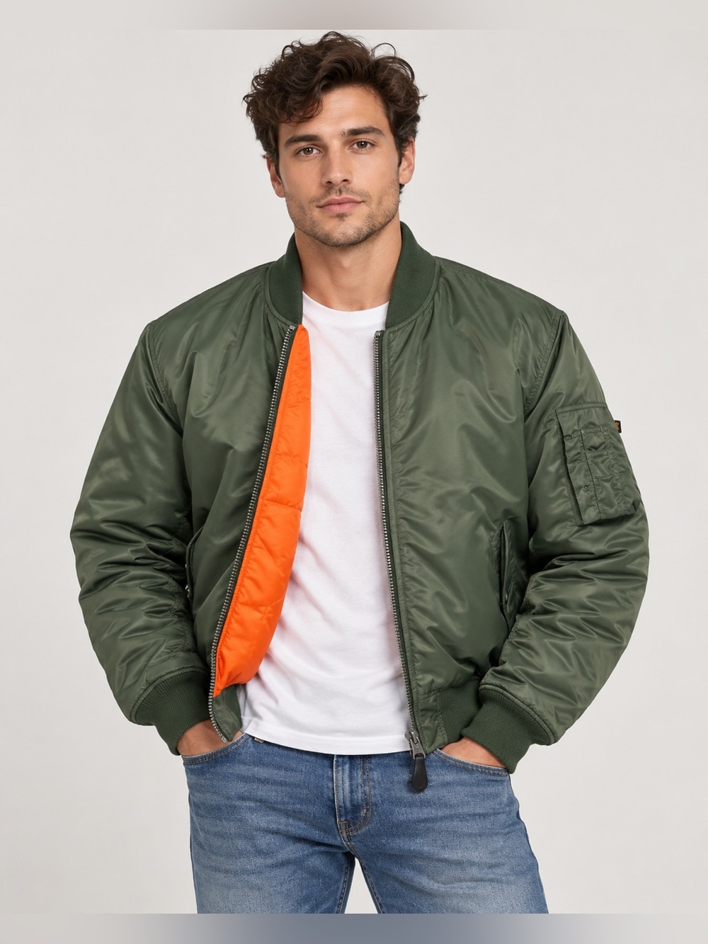 Alpha Industries Limited Edition Reversible MA-1 Bomber Jacket 2XL Military